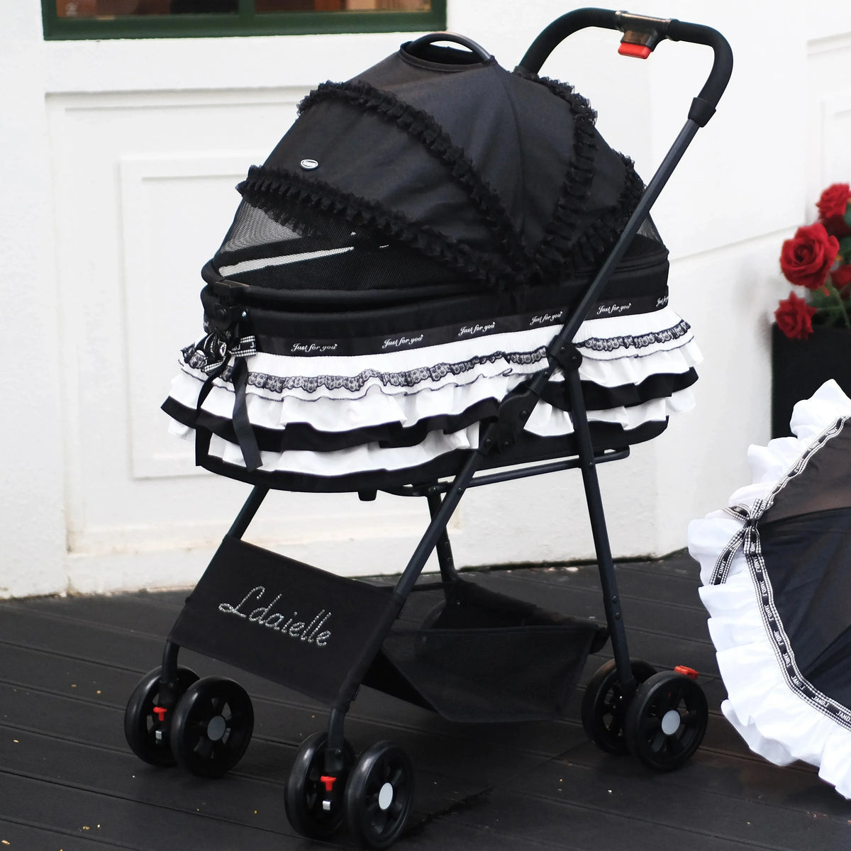 LDAIELLE High-end  Pet cart Small and light foldable Yorkshire outdoor travel