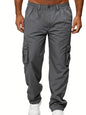 Men's Cargo Pants Sweatpants Outdoor Loose Straight Long Trousers Summer Casual Multi-Pocket Durable Workwear Male Trousers