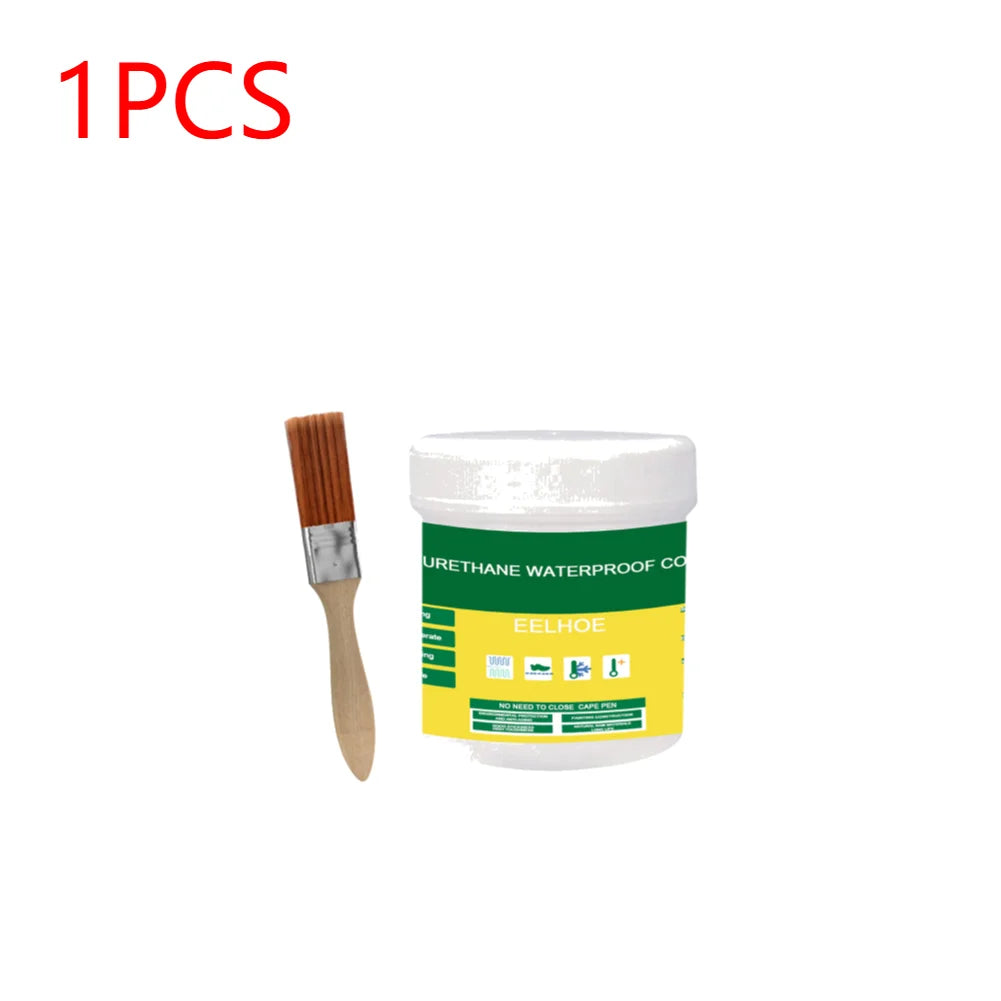 1-3Pcs Transparent Waterproof Agent With Brush Coating Sealant Agent 30/100/300g Polyurethane Glue For Home For Roof Bathroom
