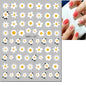 3d Nail Art Decals Elegant White RoyalBlue Roses Flowers Adhesive Sliders Nail Stickers Decoration For Nail Manicure