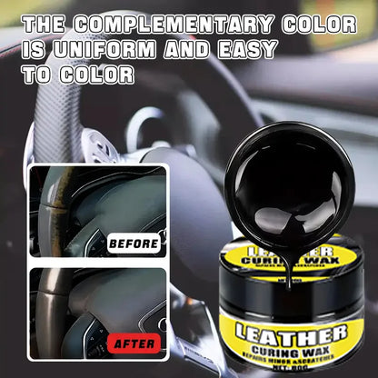 Steering Wheel & Dashboard Restoration Wax - Black Plastic Parts ABS Resin Coating Paste for Aging, Whitening & Cracking Repair