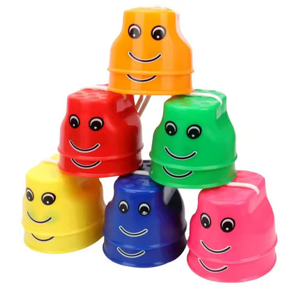 Colorful Smile Face Stilt Balance Training Walk Steppers Parent-Child Outdoor Exercise Educational Interactive Activity Prop ZYF