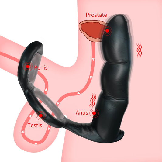 Male Prostate Massager Anal Plugs Vibrator Delay Ejaculation Ring Butt Plug G Spot Stimulator Sex Toys For Men Gays Masturbator