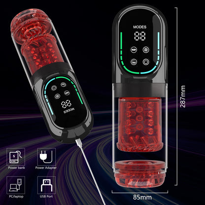 Minyee Automatic Male Masturbator Penis Pump 100% Waterproof Rechargeable USB Sucking Vibrating Function Silicone Masturbation Cup Adult Sex Toy for Men