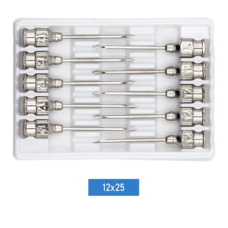 1-10Ml Automatic Veterinary Continuous Syringe / 10Pcs Needles Adjustable Animal Vaccine Injection Livestock Pig Cattle Sheep