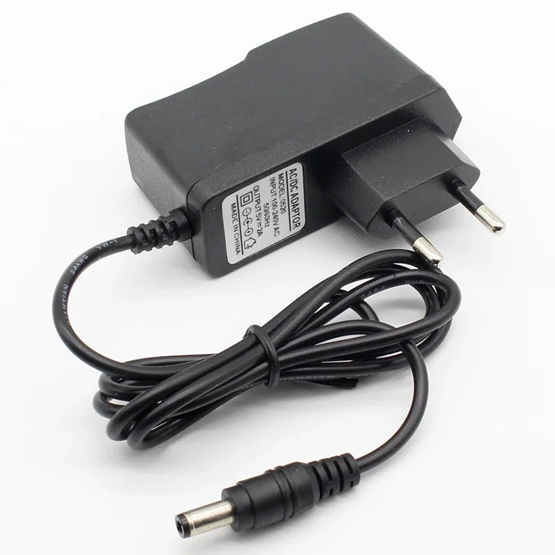 1PCS 5V2A New AC 100V-240V Converter Adapter DC 5V 2A 2000mA Power Supply EU Plug DC 5.5mm X 2.1mm
