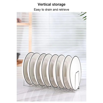 Stainless Steel Dish Draining Rack Multipurpose Silver Plates Storage Rack Space Saving Bowls Plates Drainer Holder Kitchen