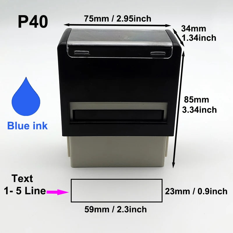 Custom Self-Inking Stamp Customized Self-Inking Business Address Wax Seal Name Handicrafts Personalize Rubber Stamps