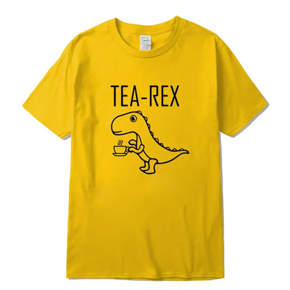 Summer Casual Men's T-shirt Top Quality Cotton Blend Cool Funny Dinosaur Design Printing O-neck For Men T-shirt Male Tee Shirts