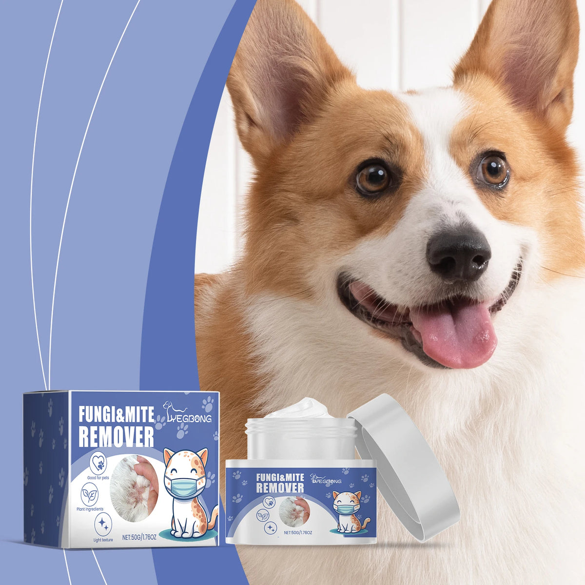 Pet Mite Removal Cream Effectively Combat Mites Quickly Clean Pets Skin Relieve Skin Itching and Discomfort Fungi & Mite Remover