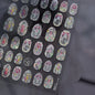 Luxury 5D Floral Nail Art Stickers Gold Silver Chinese Style Metal Frame Shiny Crystal Rhinestone Self Adhesive Manicure Decal