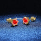 18K Plating Earrings S925 Sterling Silver D Color VVS1 Zircon Earring Stud for Women As Shinning As Diamond Wedding  Jewelry