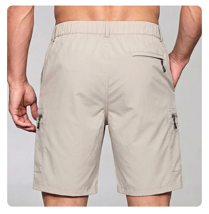 Men's Cargo Shorts; Summer Waterproof Breathable Comfortable; Multi-Pocket; Outdoor Casual Sports Beach Pants; Elastic Waistband