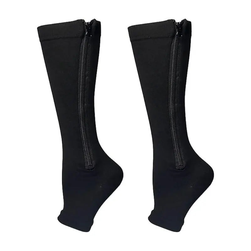 Zipper 4Compression Socks for Varicose Support Outdoor Running Fitness Hiking Anti-Fatigue Medical Care Diabetes Swelling Relief