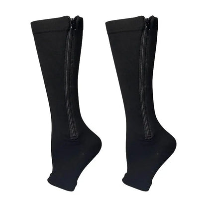 Zipper 4Compression Socks for Varicose Support Outdoor Running Fitness Hiking Anti-Fatigue Medical Care Diabetes Swelling Relief