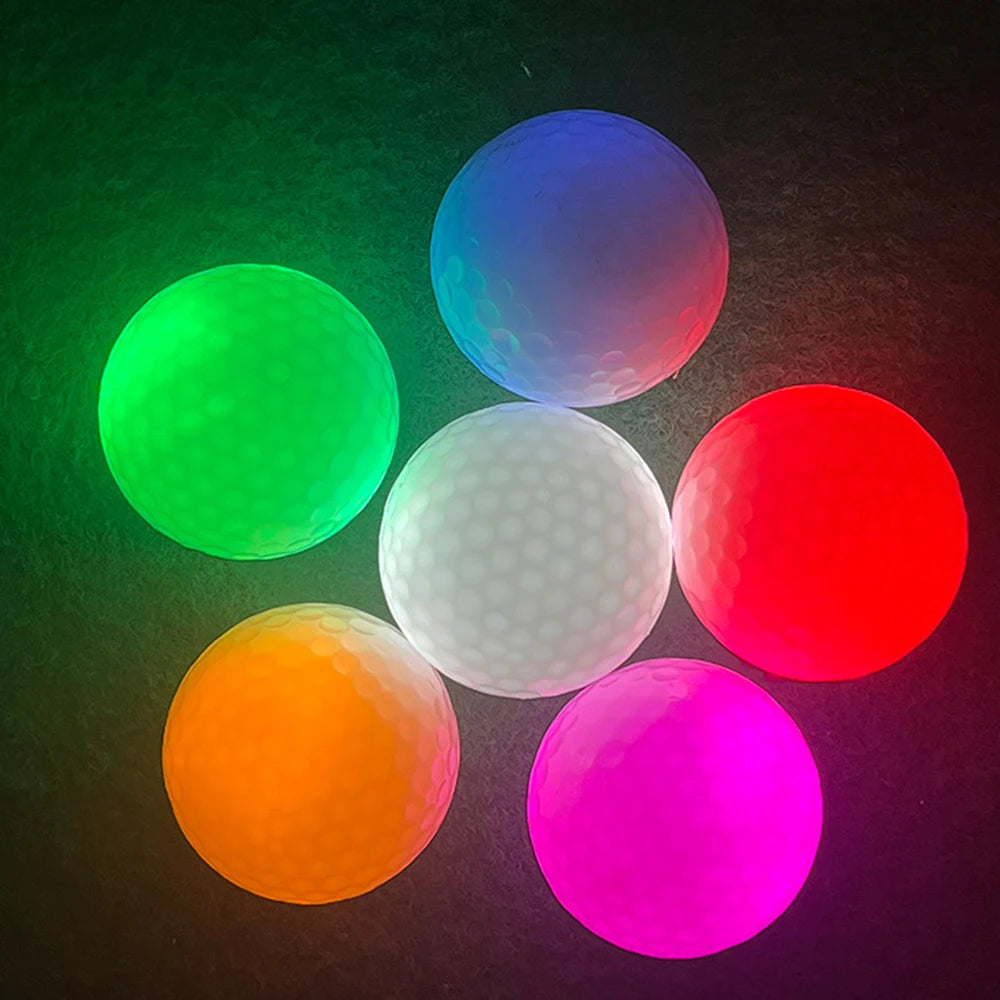 Durable Luminous Golf LED 3-layer Practice Ball Glitter Long Lasting Bright Golf Balls  Glow In The Dark For Night Practice 골프