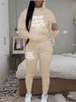 Womens TrackSuit Aesthetic Sweatshirts Sweatpants Two-piece Suit 2025 New Fleece Letter Printing Streetwear Women Hoodie Sets