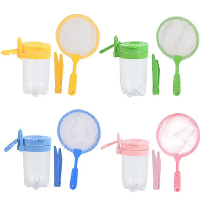 1Set Natural Exploration Tool Insects Observation Jar Feeding Box Capture Net Insects Catching Tweezers For Male & Female