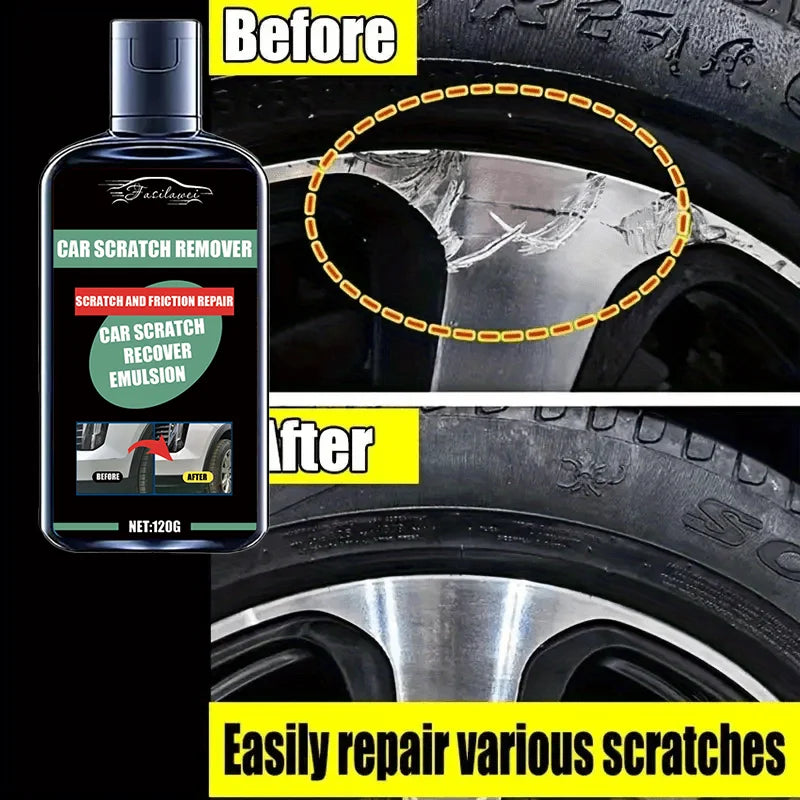 Car Wheel Rim Scratch Refurbishment Paste, Tire Rim Scratch Paint Repair Paste - Black And White Silver Aluminum Alloy Rim