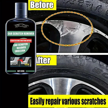 Car Wheel Rim Scratch Refurbishment Paste, Tire Rim Scratch Paint Repair Paste - Black And White Silver Aluminum Alloy Rim