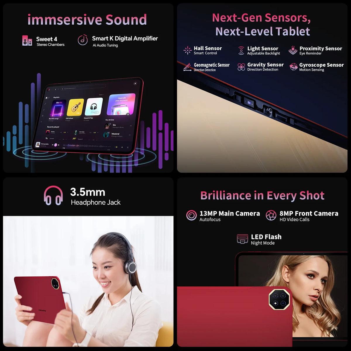 Teclast T65 Plus Tablet 13.4" 120Hz IPS Android 15 20GB RAM(8GB+12GB) 256GB ROM Helio G99 10000mAh 18W Fast Charging GPS T65Plus