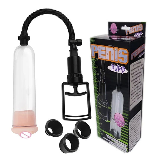 Male Penis Pump Dick Stimulate Extender Masturbator For Man Vacuum Pump Manual Penis Enlarger Big Dick Lasting Trainer Sex Toy