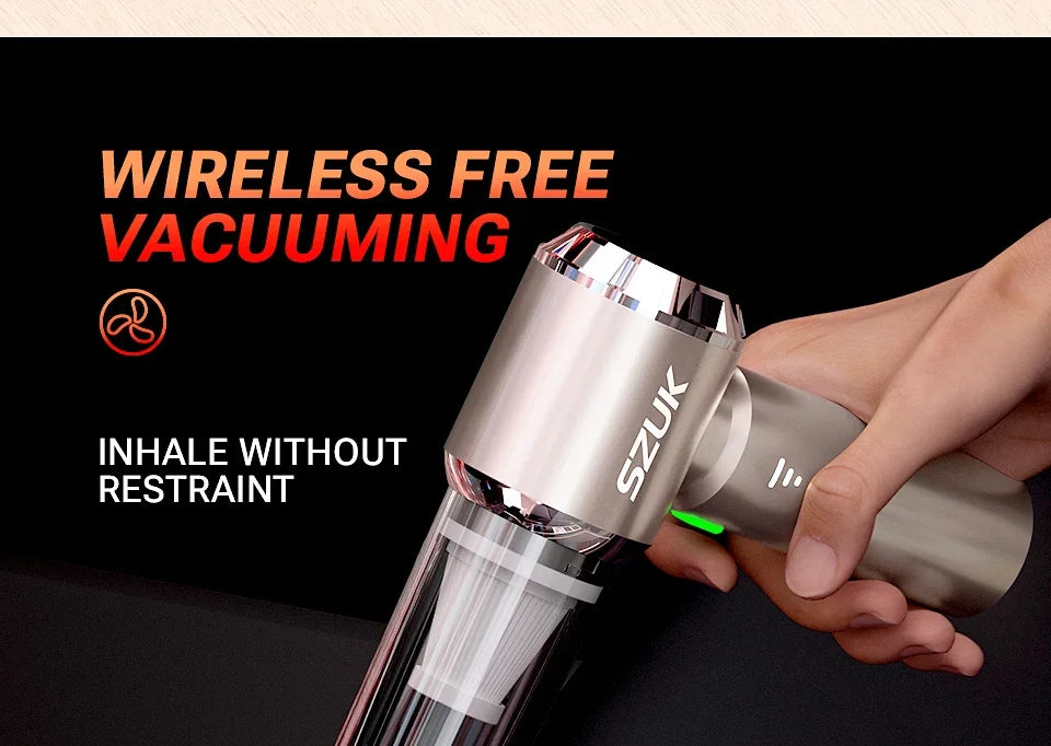 SZUK Mini Car Vacuum Cleaner 985000PA Powerful Portable Wireless Vacuum Cleaner Cleaning Machine Handheld Vacuum Cleaner for Car