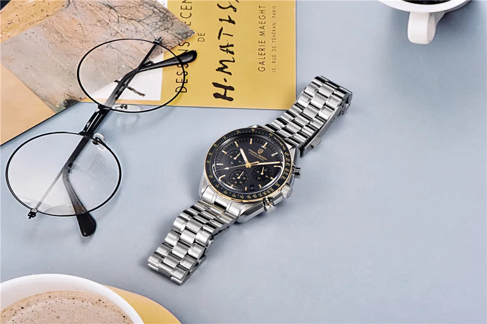 PAGANI DESIGN 2026 New Men's Watches Top Luxury Quartz Watch For Men Auto Date Speed Chronograph AR Sapphire Mirror Wrist Watch