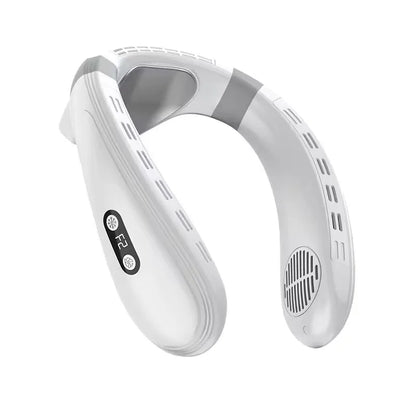 New Portable Neck Fan 5200mAh Neck Air Conditioner Rechargeable Semiconductor Cooling Fan Outdoor Personal Fan Wearable Cooler