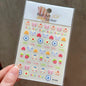 1PC 5D Macaron Flower/Fruit Nail Charms Sticker Embossed Bear/Rabbit/Letter Nails Slider Decals Summer Adhesive Manicure Decor&Y