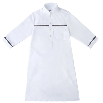 Muslim Saudi Arab Boys Robe Kids Abaya Kaftan Prayer Islam Ramadan Clothing Long Sleeve Thobe Middle East Teenage Dress Dubai