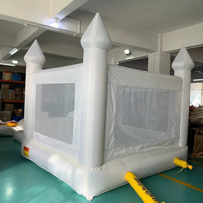 Inflatable White Bounce House With Slide 5.6*3.3*3M Jumping Castle For Kids Bouncy House Withe For Children Outdoor Toys Slide