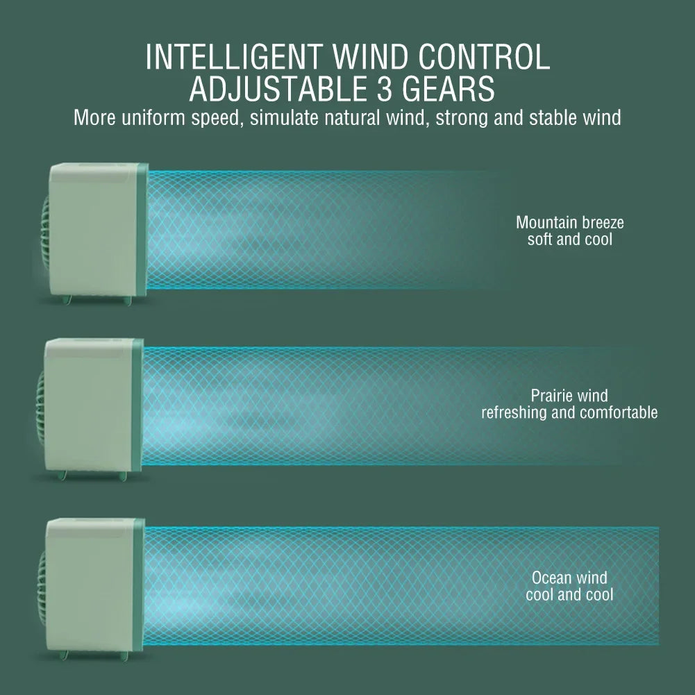 New Portable USB Chargeable Mini 3 Gear Air Conditioner Cooler Fan Air Conditioner Air Cooling Fan Office Desktop Fan