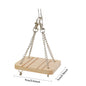 Pet Hamster Wooden Seesaw Climbing Platform Bridge for Small Pet Squirrel Hamster Rabbit Hammock Pet Bird Cage Parrot Swing Toy