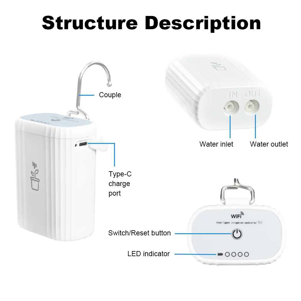 WIFI Intelligent Drip Irrigation Automatic Watering Pump System Kit Flower Plants Home Sprinkler Drip Garden Tool Work with Tuya