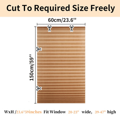 No Drill Blinds Stick on Curtains Blinds for Bedroom Kitchen Bathroom Windows Light Filtering Privacy Protection with Clips