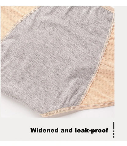 2pcs Women's Physiological Briefs Girl Menstrual Panties Ladies Period Leak Proof Panty Mid Waist Ice Silk Underwear