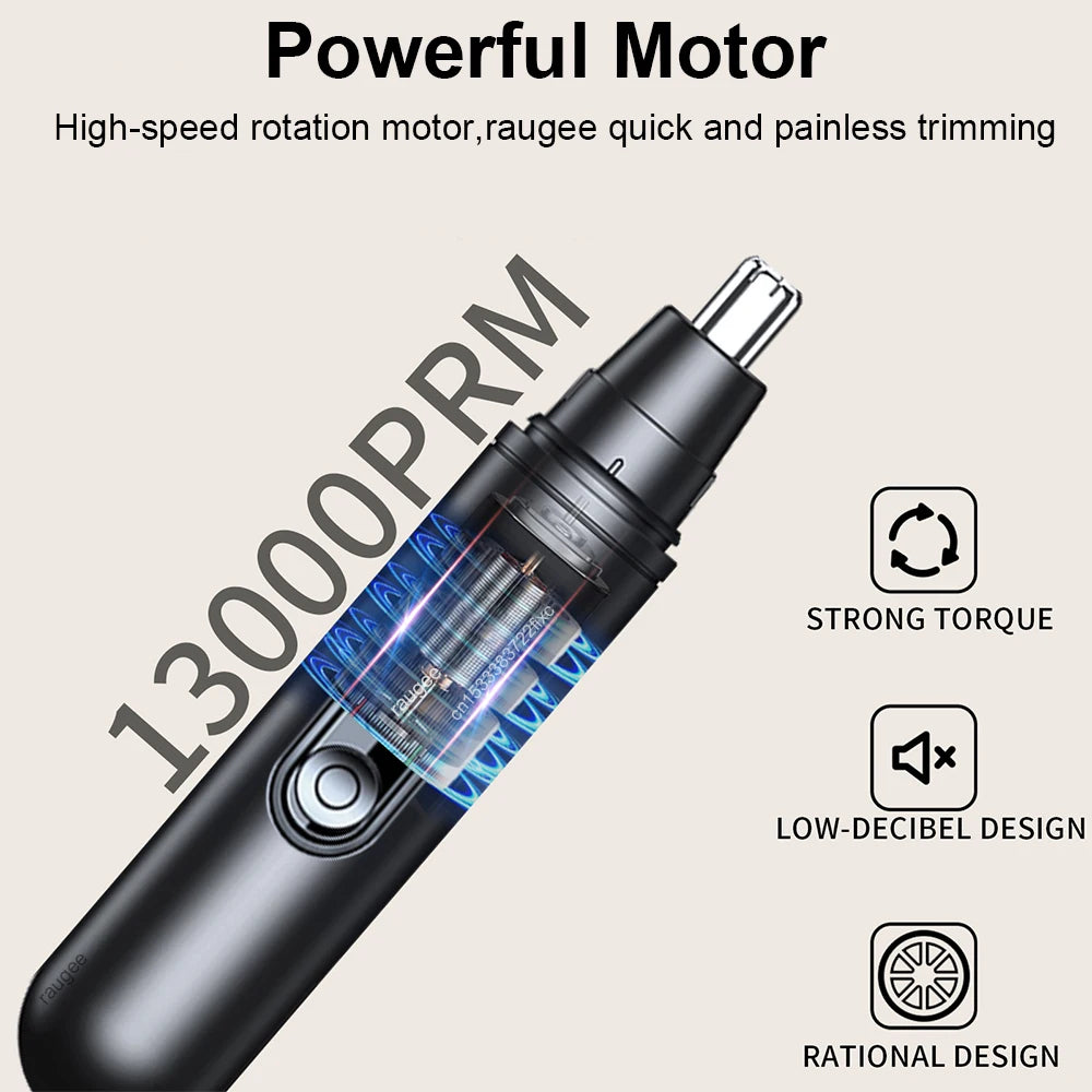 Mini Nose Hair Trimmer Rechargeable Automatic Shaving Nose Eyebrow Ear Painless Hair Clipper Electric Nose Hair Trimmer for Men