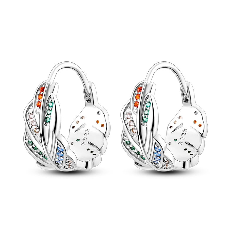 925 Sterling Silver Earrings Jewelry Hoop Flower Ear Studs Campanula Sparkling Pave Earring Wedding Gift For Women Anniversary
