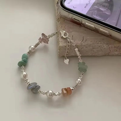 VENTFILLE 925 Sterling Silver Butterfly Bracelet for Girl Bead String Design Insect Fashion Versatile Jewelry Gift Dropshipping
