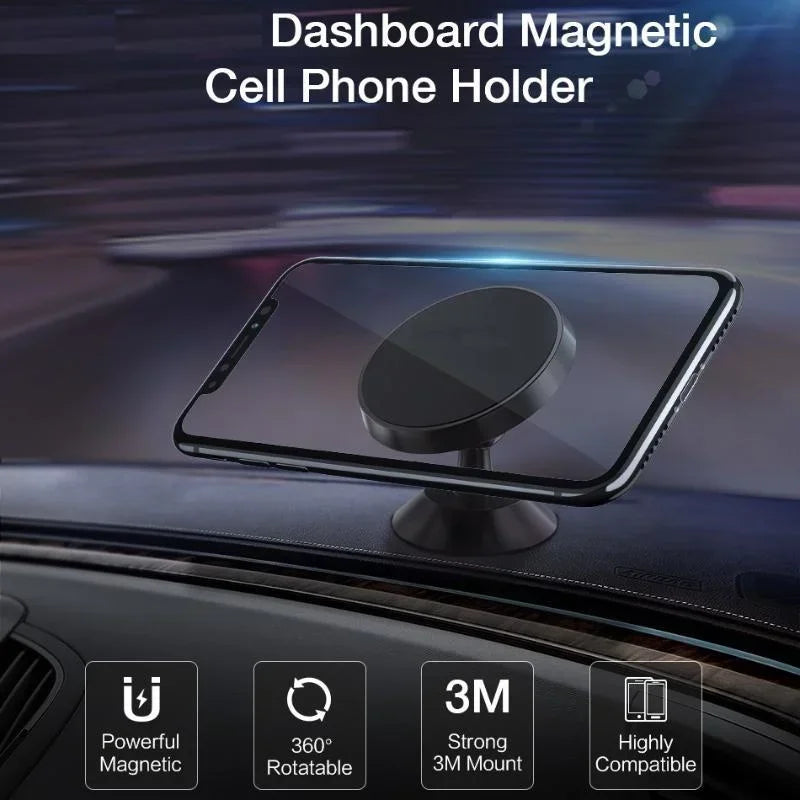Metal Magnetic Car Phone Holder Magnet Mount Mobile Cell Phone Stand 360° Rotation Universal Cars Holder