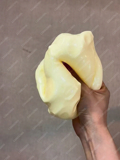 Jumbo Cheese Cube Stress Ball Big Cheese Shapeable Squeeze Ball Non-Bounce Fidget Toy ASMR Sensory Anti-Stress Christmas Gift