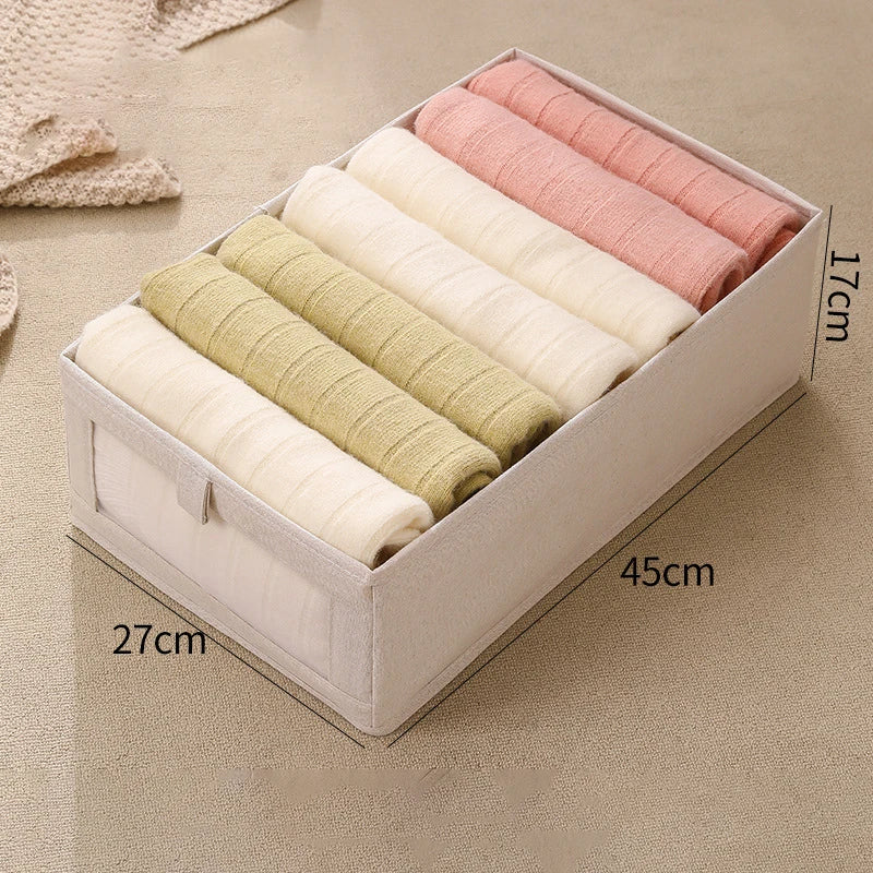 Fabric Window Cotton Linen Storage Box Wardrobe Storage And Arrangement Large Clothing Storage Box Toys Can Be Folded