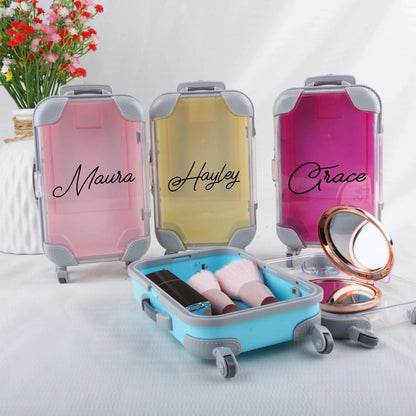 Mini Suitcase Party Favor Gift Box False Eyelashes Miniature Luggage Box for Bachelorette Party Bridal Shower Favors