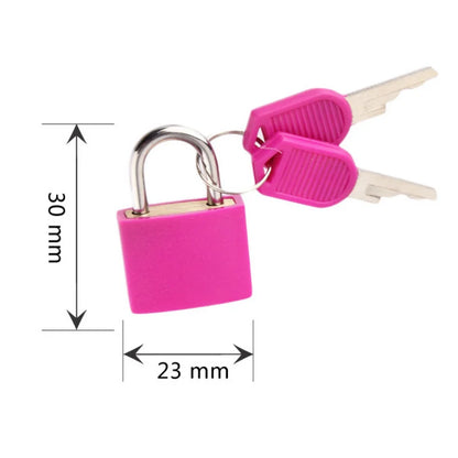 Small mini High Quality Strong Steel Padlock Travel Suitcase Diary Lock Luggage Schoolbag Anti-theft Security Padlock 2 Keys