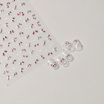 Line Flower Powder Blusher Love Heart High Quality Jelly Series Adhesive Nail Sticker Nail Art Decoration Decals Design T-2830