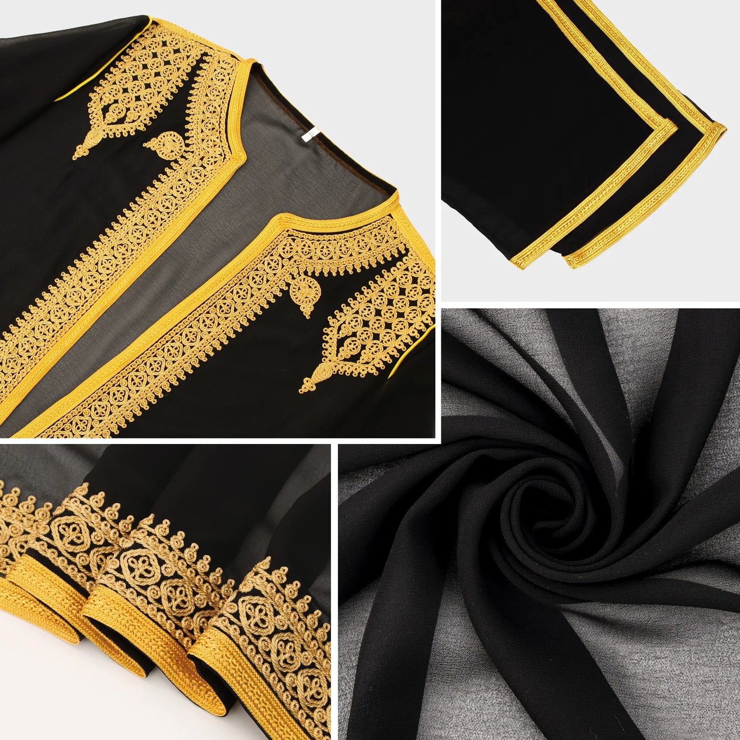 Eid Men Robe Jubba Thobe Open Abaya Dishdasha Islamic Embroidery Cardigan Abayas Dubai Male Muslim Prayer Kaftan Ramadan Morocco