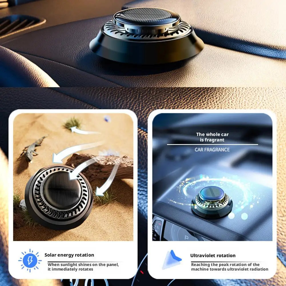 Solar Car Aromatherapy Essential Oil Levitation Automatic Rotation Fragrance Ornament Air Freshener Car Interior Decorations