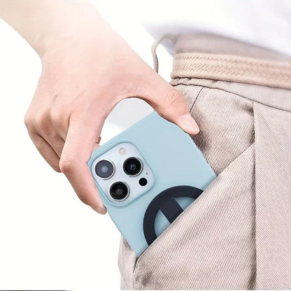 Magnetic Phone Ring Holder Grip Attachment Removable Magnetic Phone Ring Waterproof Liquid Silicone for iPhone & Android Cases