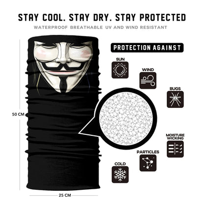 Seamless Snood Bandana Multifunctional Headwear Outdoor Sports Sun Protection Cycling Scarf Fishing Halloween Unisex Neck Mask